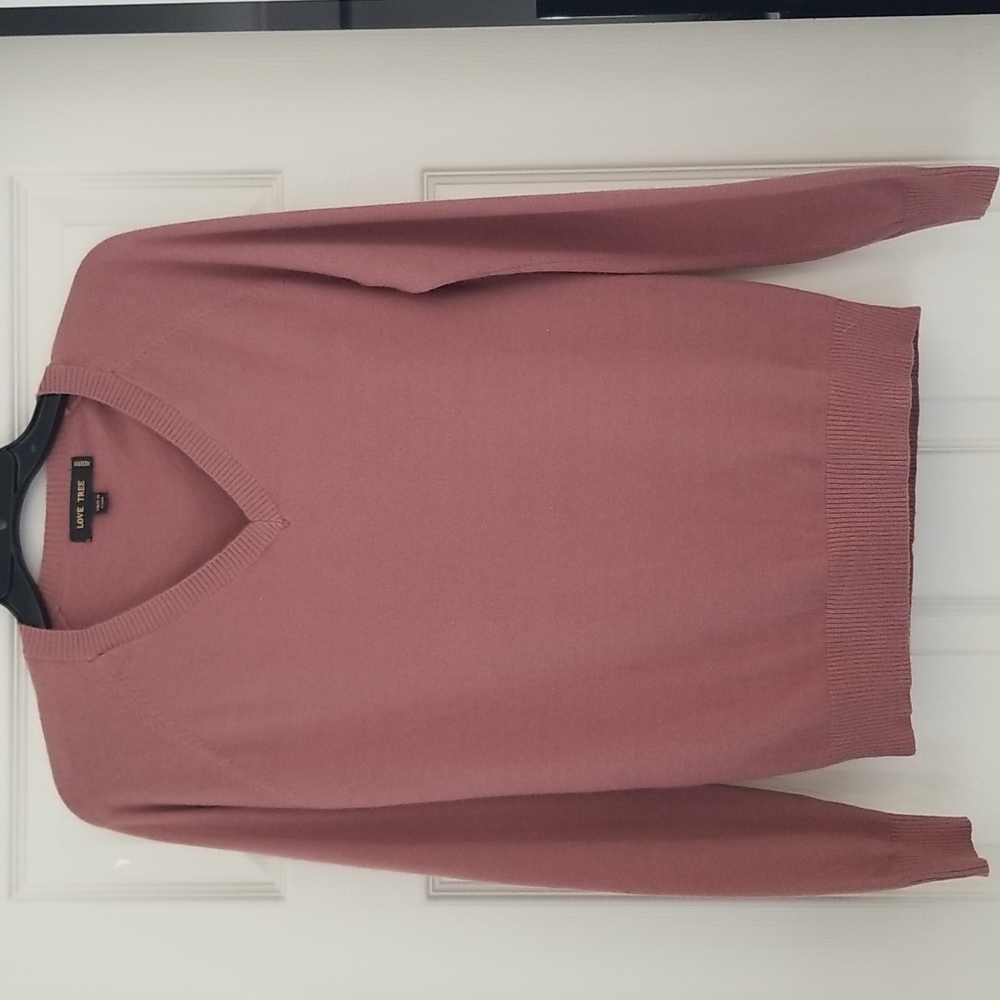 Used Love Tree Sweater pink size Medium.